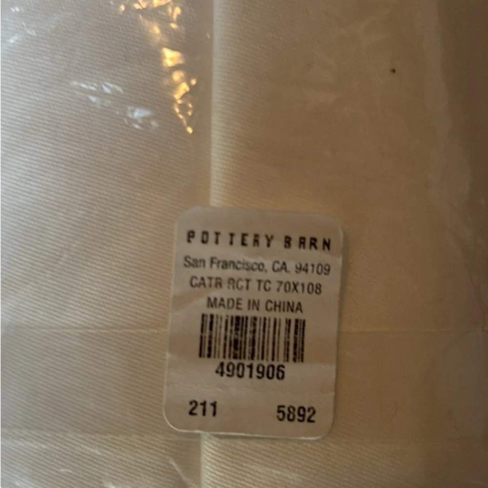 Pottery Barn White Tablecloth - Picture 2 of 4